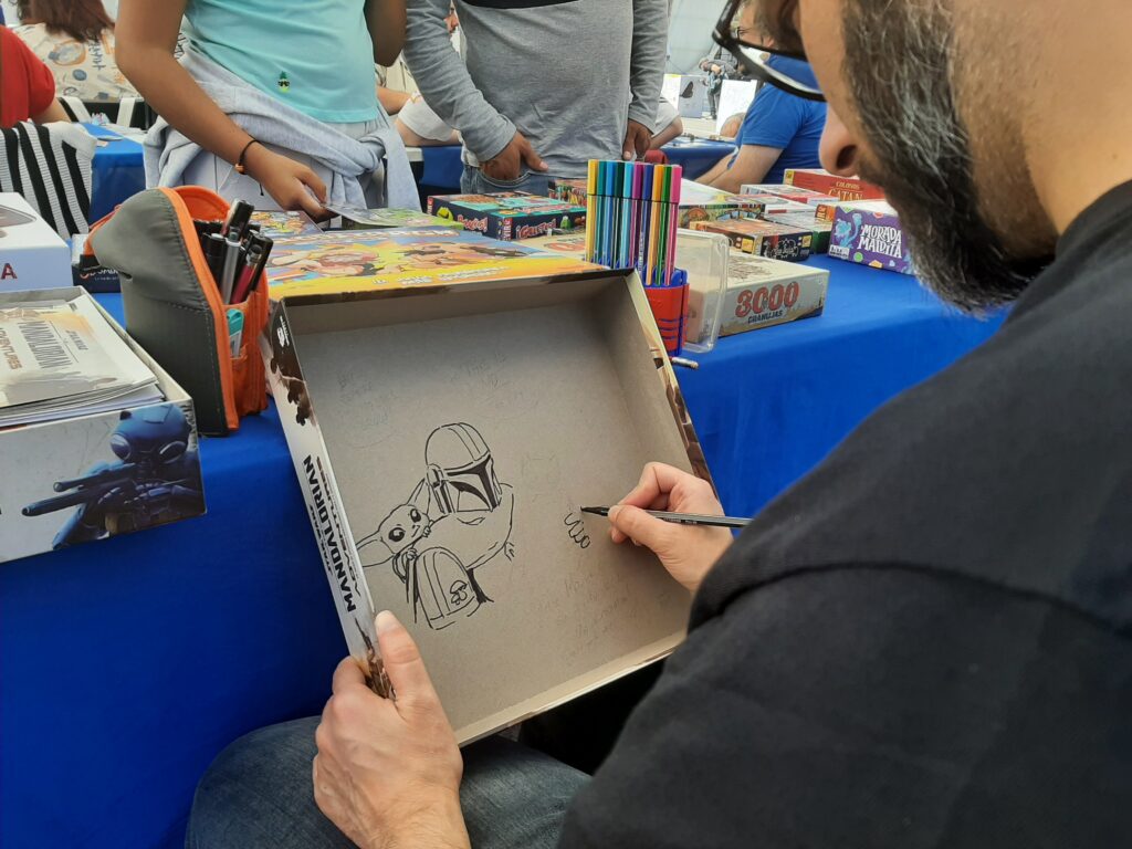 David Ardila dedicando el juego del Mandalloriano